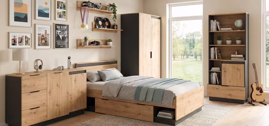 System Sierra dąb artisan/czarny